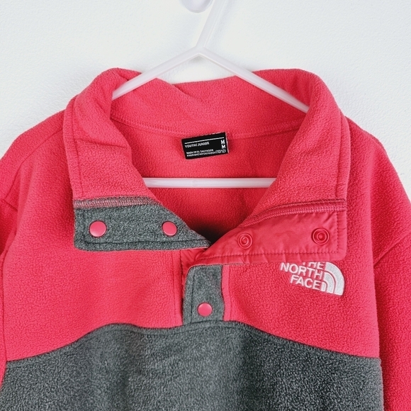The North Face Coral & Gray 1/4 Zip Fleece Pullover - Picture 3 of 8